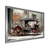 Street Art Vintage Carriage Cart - Old American Cart Canvas Wall Art