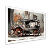 Street Art Vintage Carriage Cart - Old American Cart Canvas Wall Art