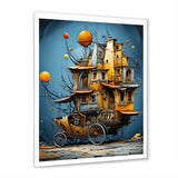 Surrealism Carriage Cart House Transportation - Old American Cart Canvas Wall Art