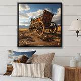 Old Western Carriage Cart In Usa - Old American Cart Canvas Wall Art