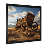 Old Western Carriage Cart In Usa - Old American Cart Canvas Wall Art