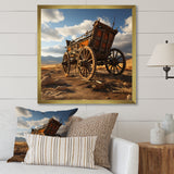 Old Western Carriage Cart In Usa - Old American Cart Canvas Wall Art