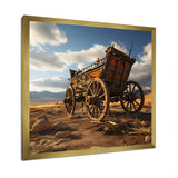 Old Western Carriage Cart In Usa - Old American Cart Canvas Wall Art
