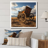 Old Western Carriage Cart In Usa - Old American Cart Canvas Wall Art