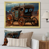 Fantasy Western Wagon In Usa - Old American Cart Canvas Wall Art