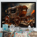 Fantasy Cart Adventure - Old American Cart Canvas Wall Art