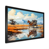 Old Western Wagon In Nevada I - Old American Cart Canvas Wall Art