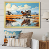 Old Western Wagon In Nevada I - Old American Cart Canvas Wall Art