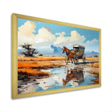 Old Western Wagon In Nevada I - Old American Cart Canvas Wall Art