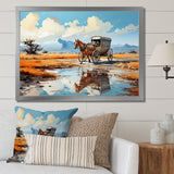 Old Western Wagon In Nevada I - Old American Cart Canvas Wall Art