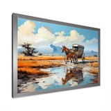 Old Western Wagon In Nevada I - Old American Cart Canvas Wall Art