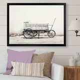 Minimalist Utility Western Carriage Cart - Old American Cart Canvas Wall Art