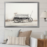 Minimalist Utility Western Carriage Cart - Old American Cart Canvas Wall Art