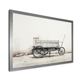 Minimalist Utility Western Carriage Cart - Old American Cart Canvas Wall Art