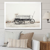 Minimalist Utility Western Carriage Cart - Old American Cart Canvas Wall Art