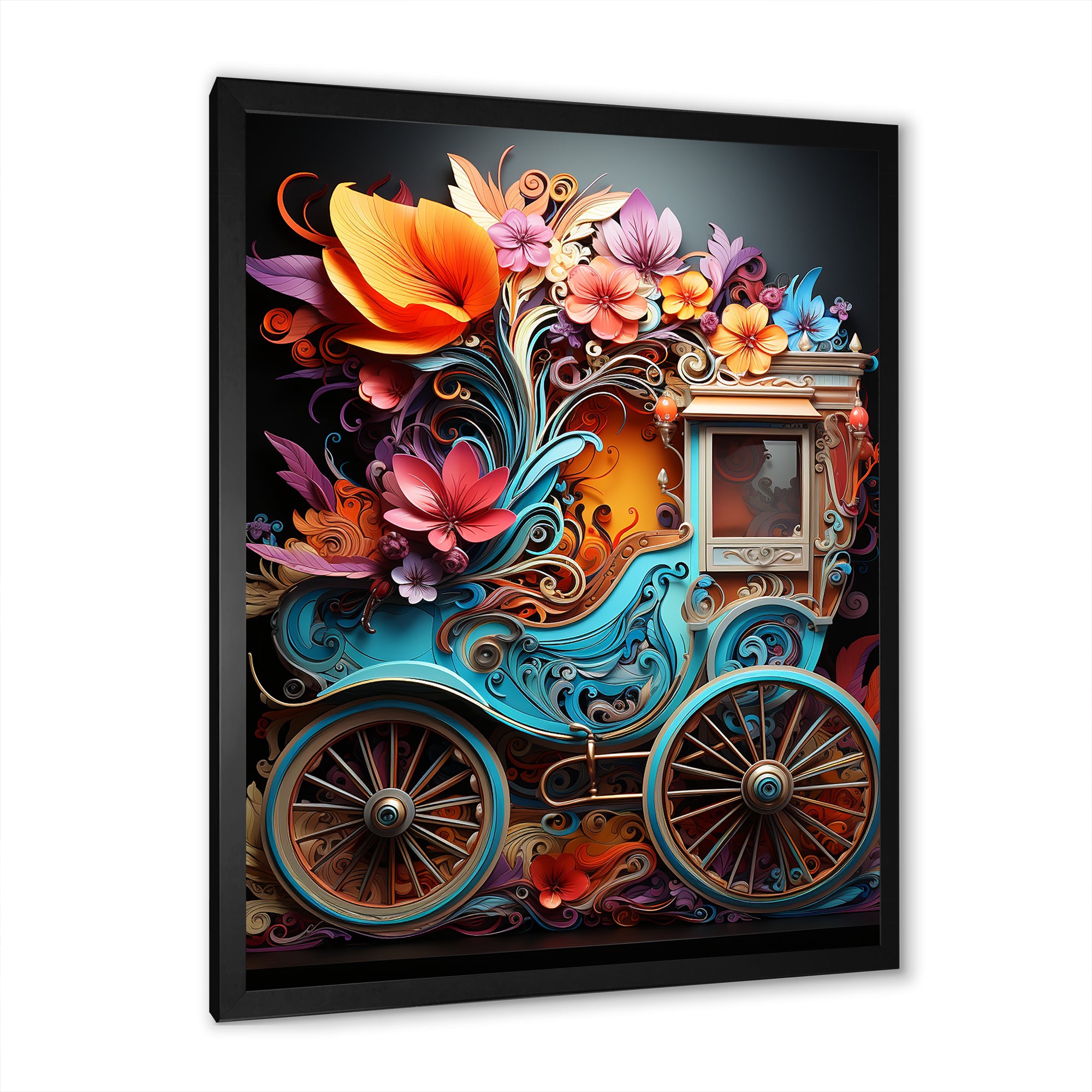 Pop Art Cart Retro - Old American Cart Canvas Wall Art