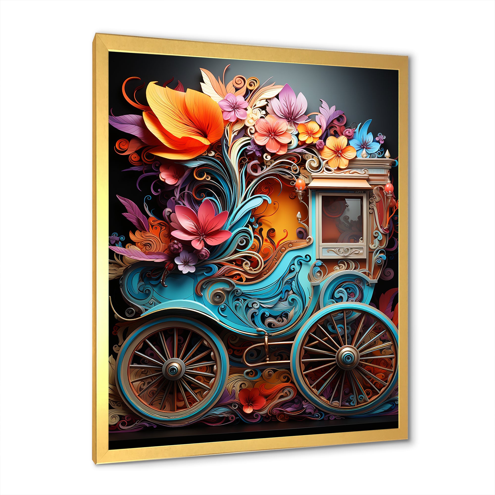 Pop Art Cart Retro - Old American Cart Canvas Wall Art