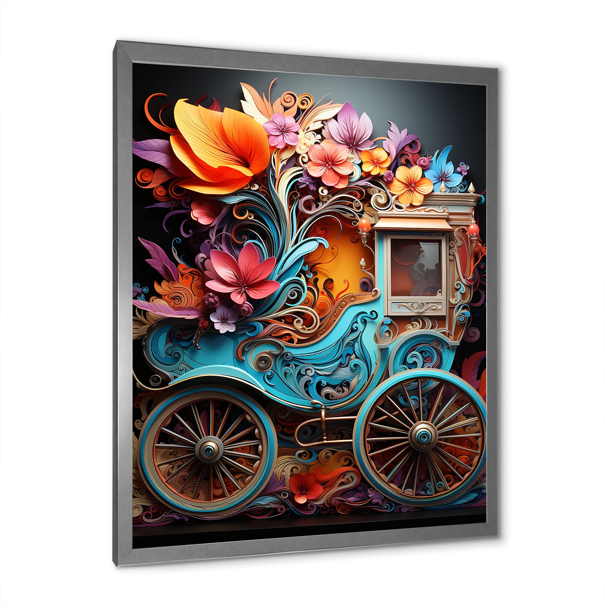 Pop Art Cart Retro - Old American Cart Canvas Wall Art