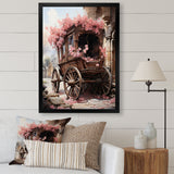 Romantic Wedding Cart Journey - Old American Cart Canvas Wall Art