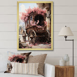 Romantic Wedding Cart Journey - Old American Cart Canvas Wall Art