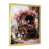 Romantic Wedding Cart Journey - Old American Cart Canvas Wall Art