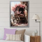 Romantic Wedding Cart Journey - Old American Cart Canvas Wall Art
