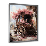 Romantic Wedding Cart Journey - Old American Cart Canvas Wall Art