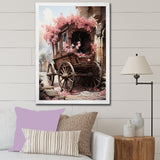 Romantic Wedding Cart Journey - Old American Cart Canvas Wall Art