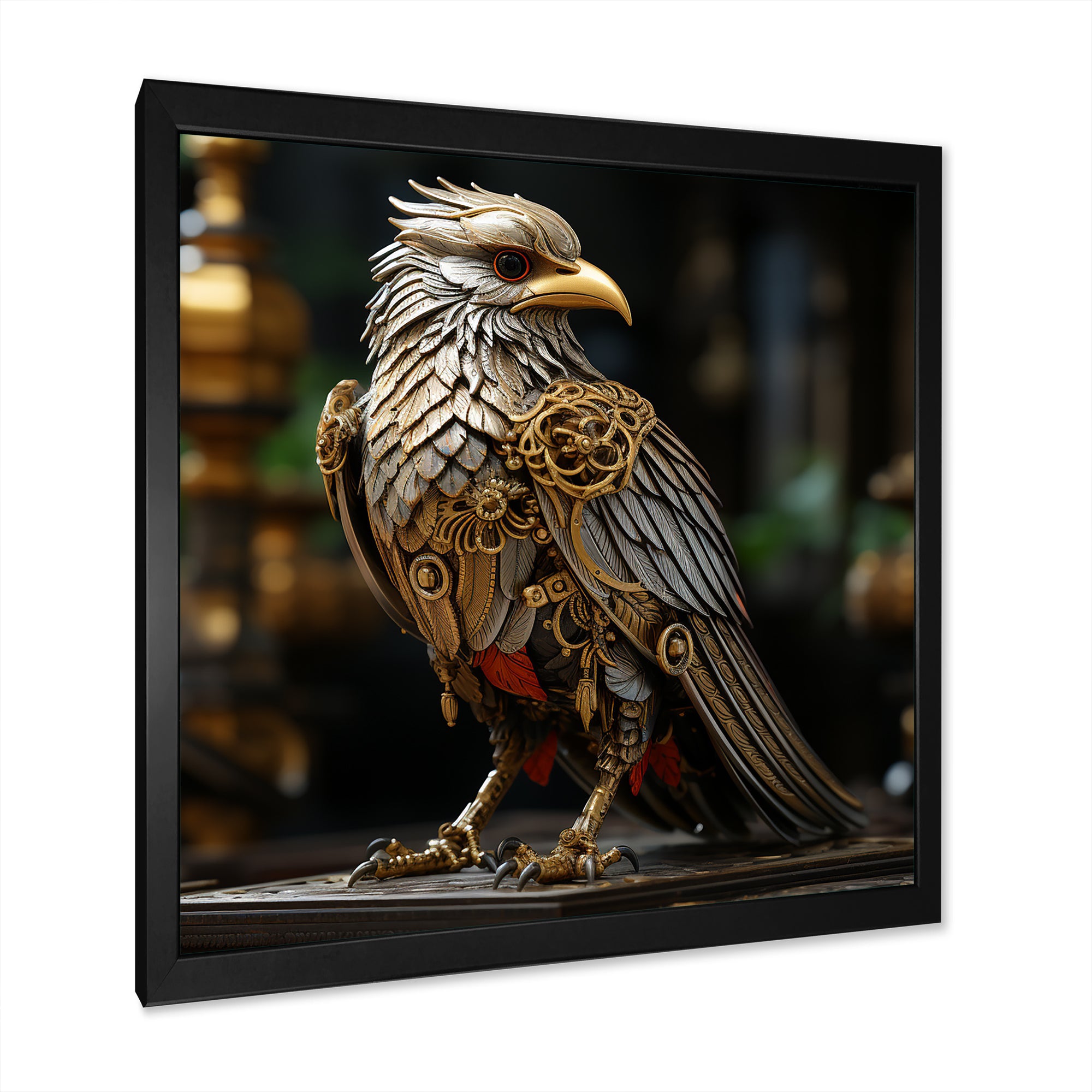 Gold Whimsical Baroque Bird - Bird Wall Decor