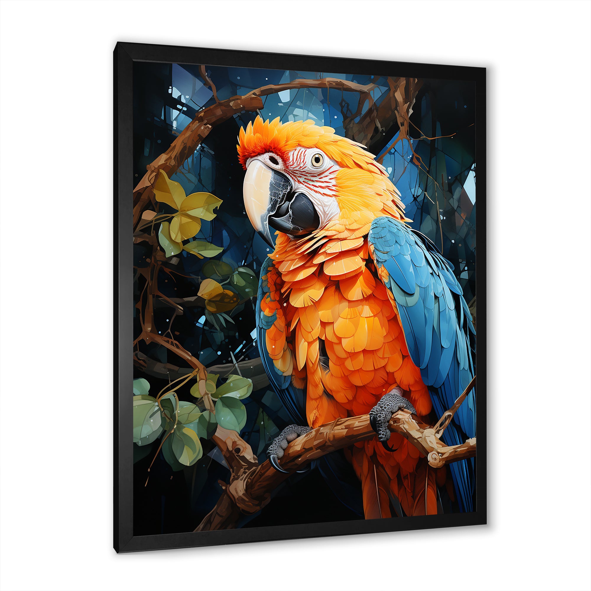 Yellow And Blue Parrot Paradise - Parrot Wall Art Prints