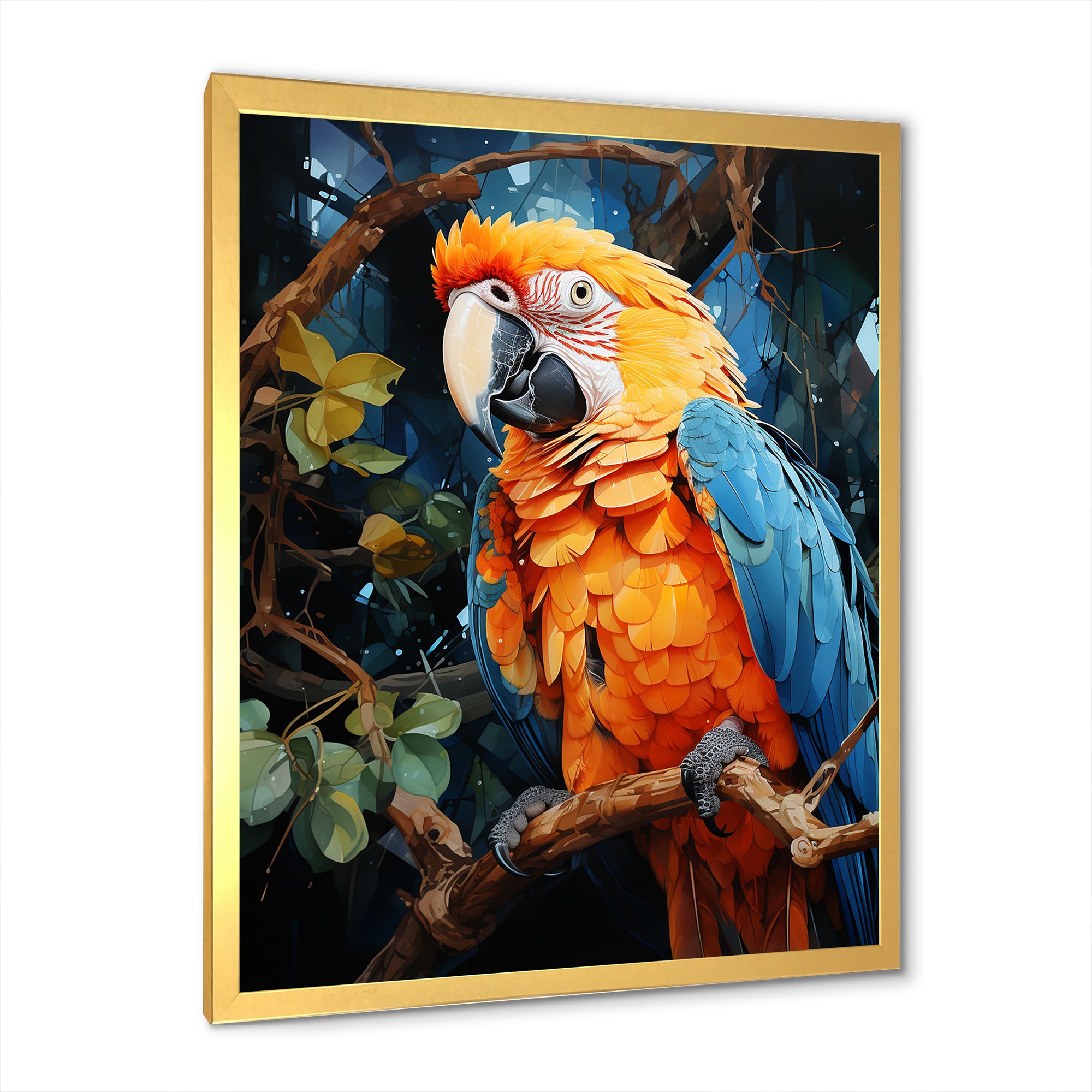Yellow And Blue Parrot Paradise - Parrot Wall Art Prints