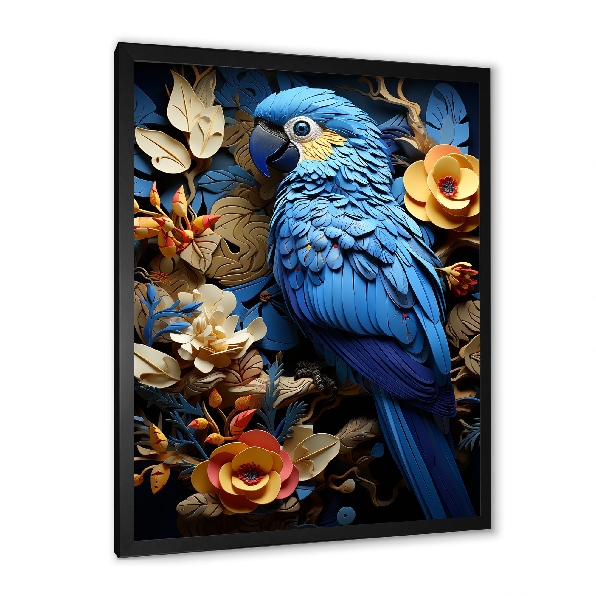 Blue Parrot Paradise - Blue Parrot Wall Art