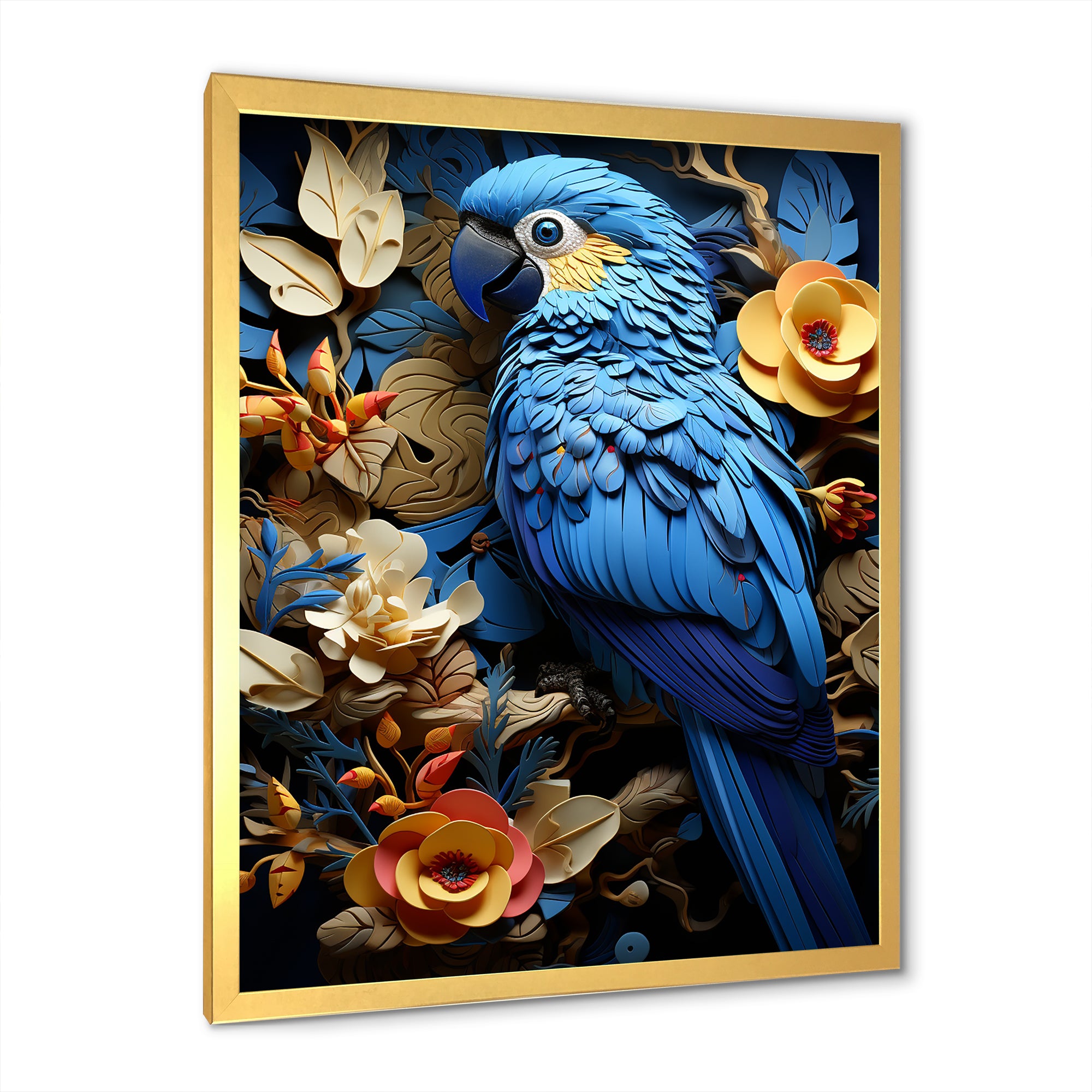 Blue Parrot Paradise - Blue Parrot Wall Art