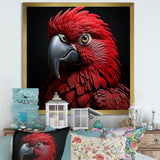 Crimson Elegance Tropical Parrot - Parrot Canvas Wall Art