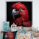 Crimson Elegance Tropical Parrot - Parrot Canvas Wall Art