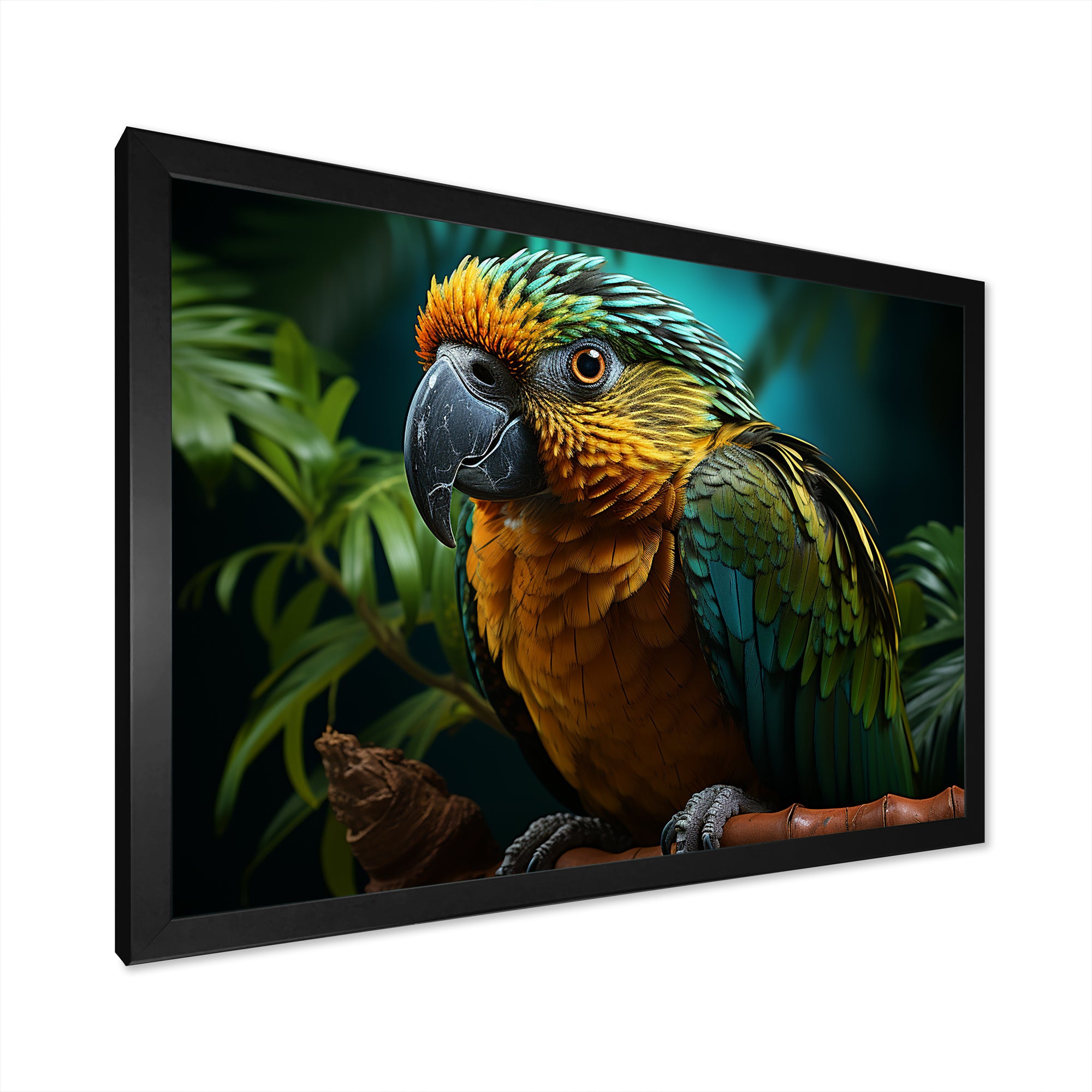 Parrots Emerald Magical Melodies - Parrot Wall Art Prints