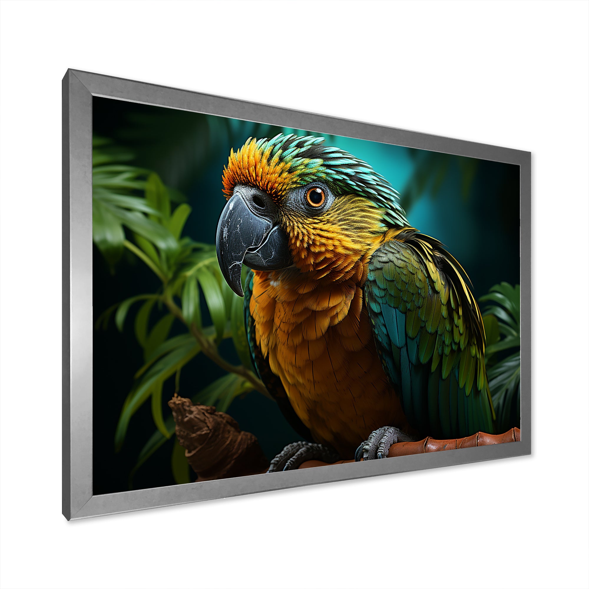 Parrots Emerald Magical Melodies - Parrot Wall Art Prints