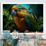 Parrots Emerald Magical Melodies - Parrot Wall Art Prints