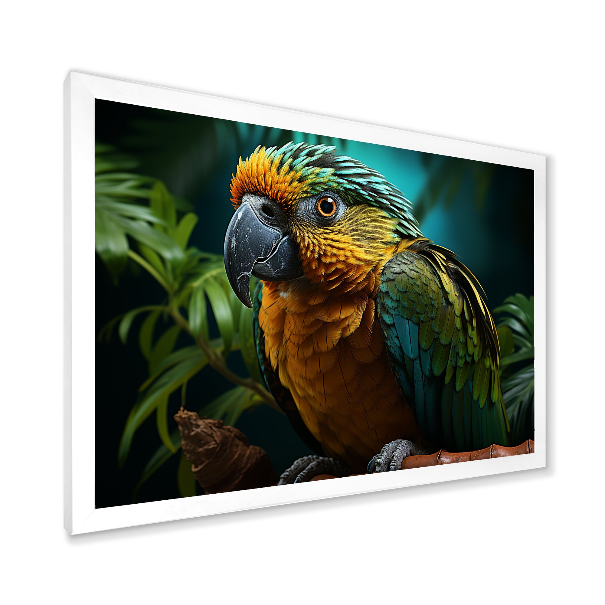 Parrots Emerald Magical Melodies - Parrot Wall Art Prints