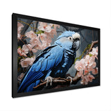 Ephemeral Plumage Charisma - Blue Parrot Wall Art