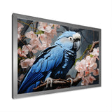 Ephemeral Plumage Charisma - Blue Parrot Wall Art