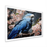 Ephemeral Plumage Charisma - Blue Parrot Wall Art