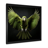 Eternal Winged Elegance - Green Parrot Wall Art