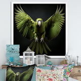 Eternal Winged Elegance - Green Parrot Wall Art