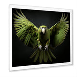 Eternal Winged Elegance - Green Parrot Wall Art