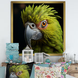 Green Eternal Feathered Vibrance - Parrot Framed Canvas Art