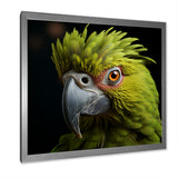 Green Eternal Feathered Vibrance - Parrot Framed Canvas Art