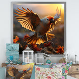 Yellow Parrots Sunset Golden Flight - Parrot Canvas Wall Art