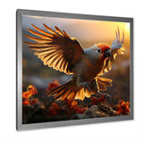 Yellow Parrots Sunset Golden Flight - Parrot Canvas Wall Art