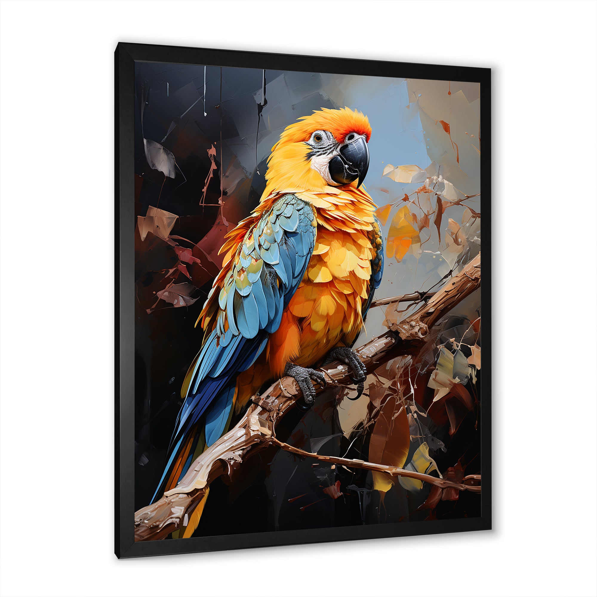 Blue And Yellow Golden Guardians - Parrot Wall Art Prints